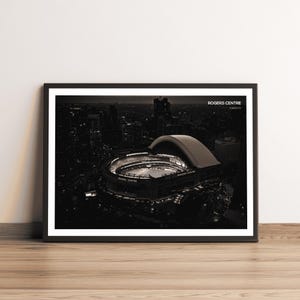 Rogers Centre Toronto Blue Jays Baseball Stadium Print, black white art print, baseball photo, MLB wall art