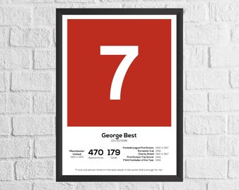 George Print | Manchester United Legend, Football Fan Gift