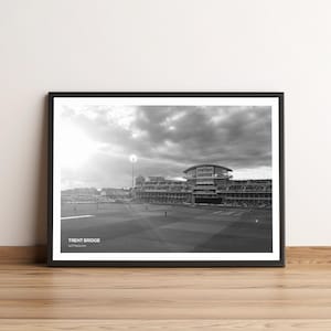 Trent Bridge Cricket Ground Print: Nottinghamshire Black & White Photography