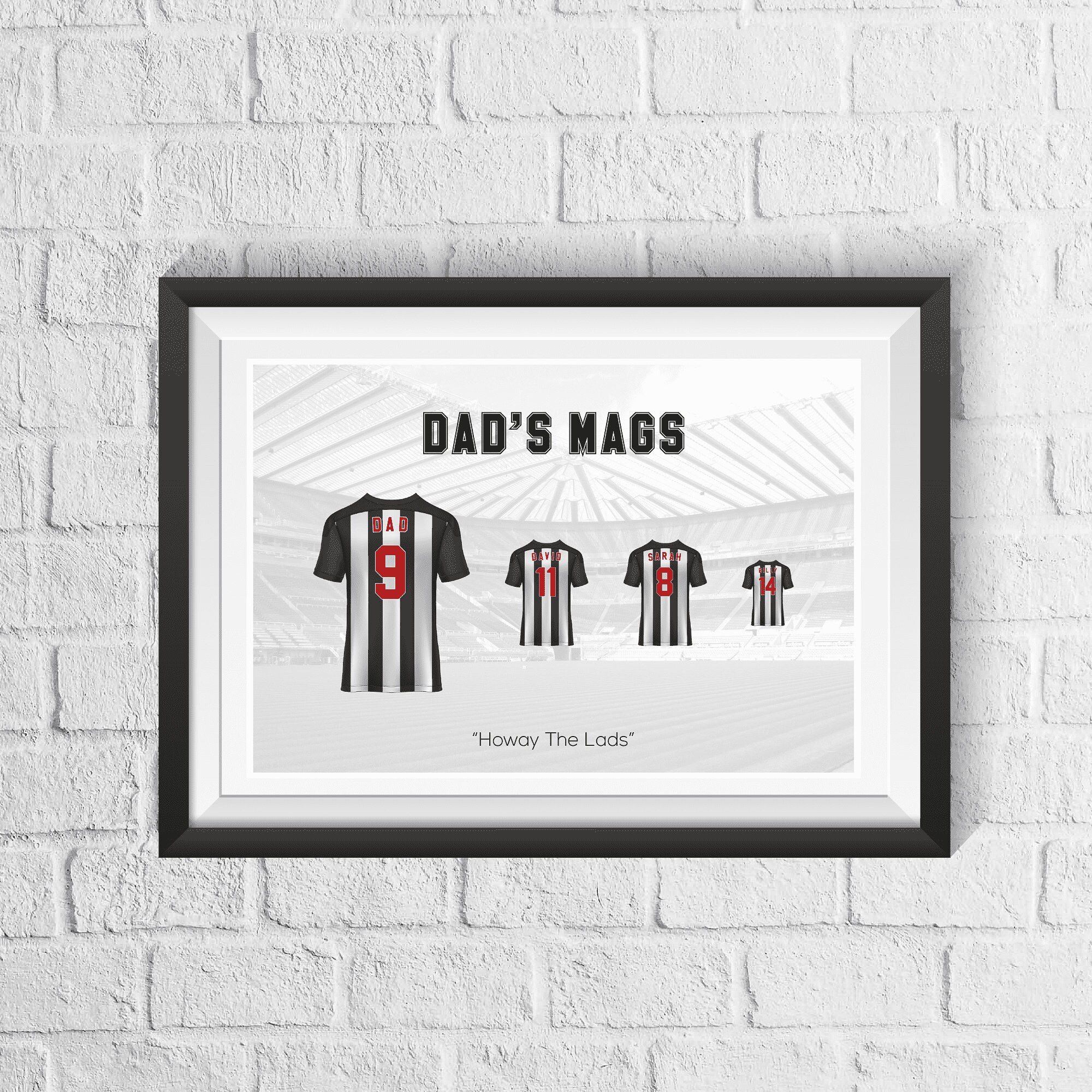 Newcastle United Football Poster - Football Gifts, Football Posters & Personalised Football Prints | Full Squad Prints