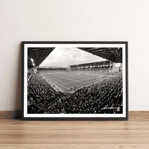 Goodison Park Everton Stadium Print, black & white art print, football photography, home decor, football wall art