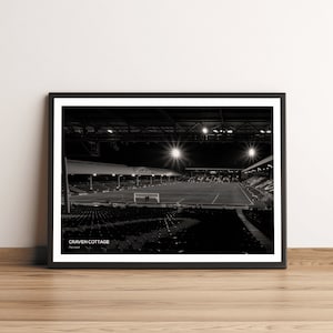 Craven Cottage Stadium Print: Fulham Football Club, Black & White Photography