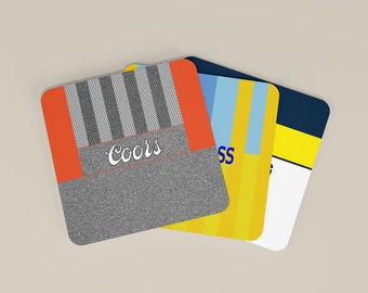 London Blues Retro Away Kits Football Coasters Beer Mats - Set of 4