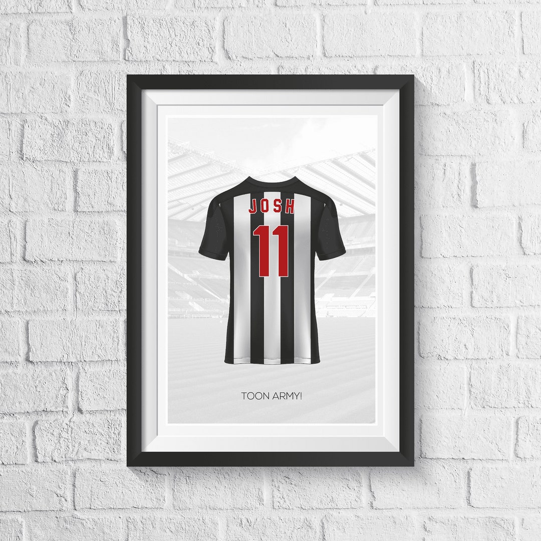 Personalised Newcastle United Fan Football Shirt Print Etsy