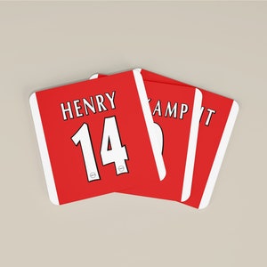 AFC Legends Football Coasters Beer Mats - Set of 4
