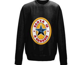 Santa is a Geordie Christmas Sweatshirt - Newcastle Fan Gift