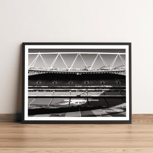 Emirates Stadium Art Print: Black & White Football Photography