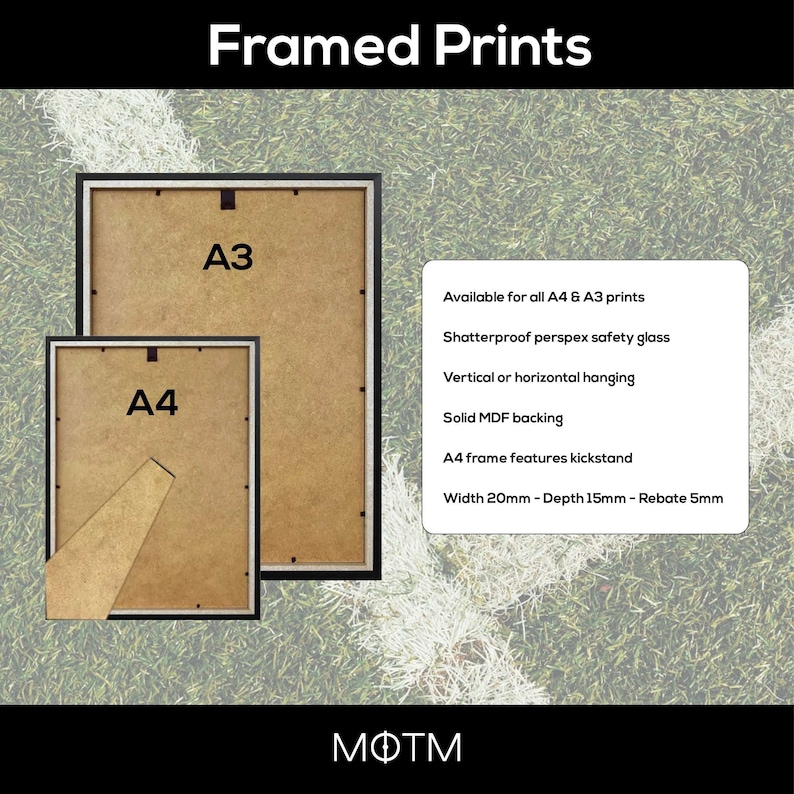 MOTM Framed Football Prints