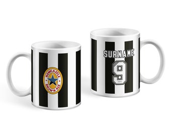 Personalised Newcastle Mug: Retro Kit Fan Gift