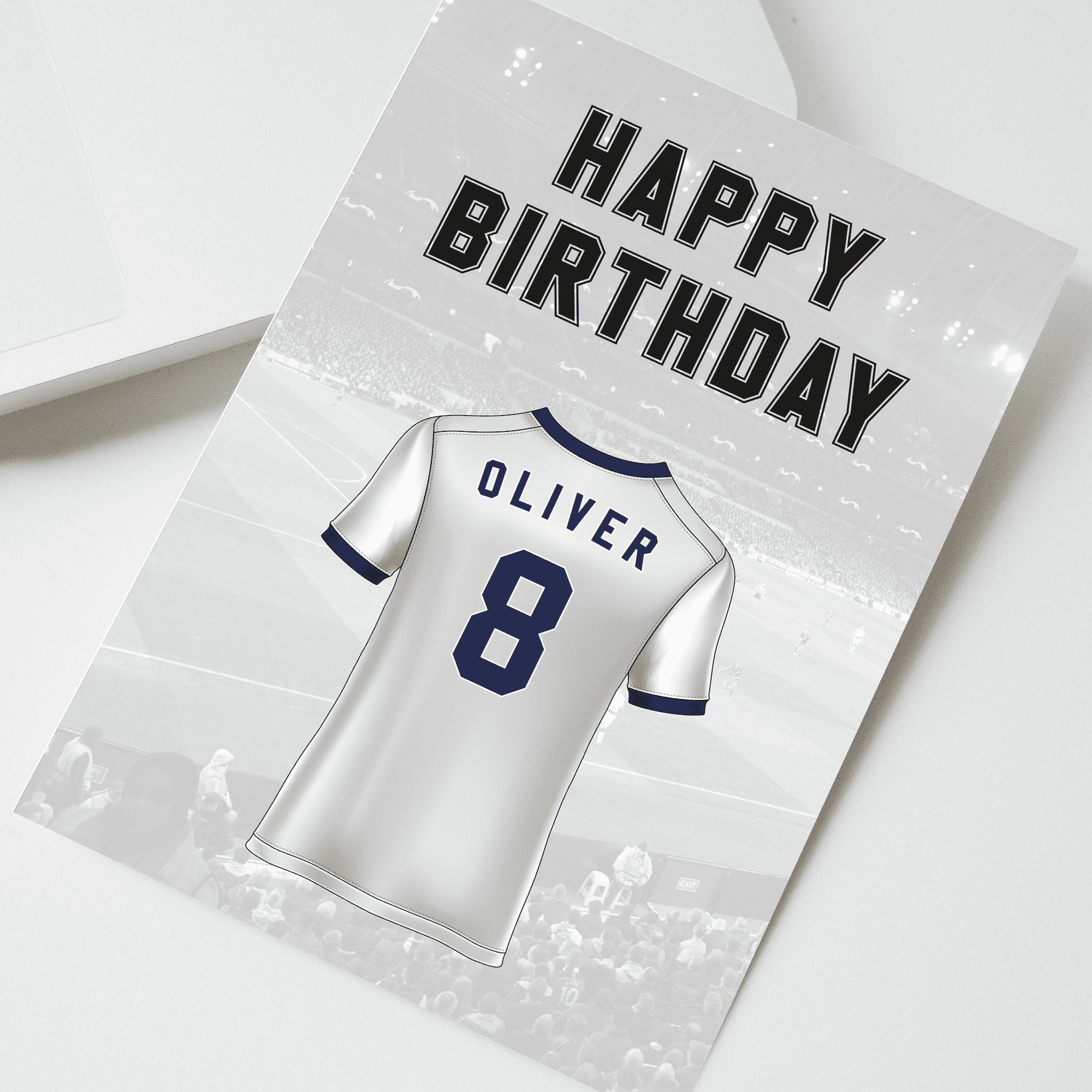 Tottenham Hotspur FC Football Club No.1 Fan Football Shirt Birthday Card