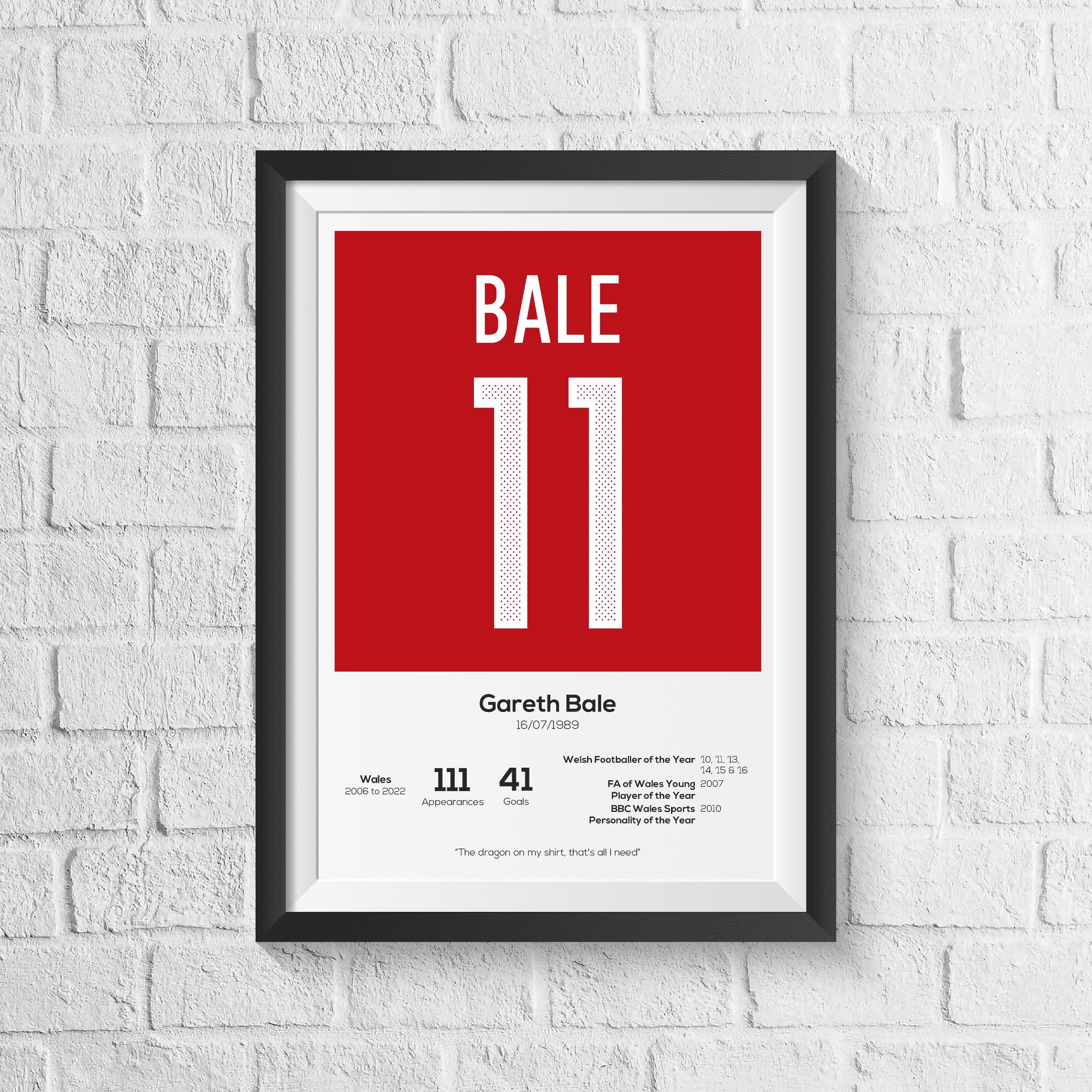 Gareth Bale 11 Poster for Sale by Webbed Toe Design's