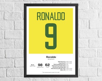Ronaldo R9 Brasil Leyenda Estadísticas Fútbol Imprimir