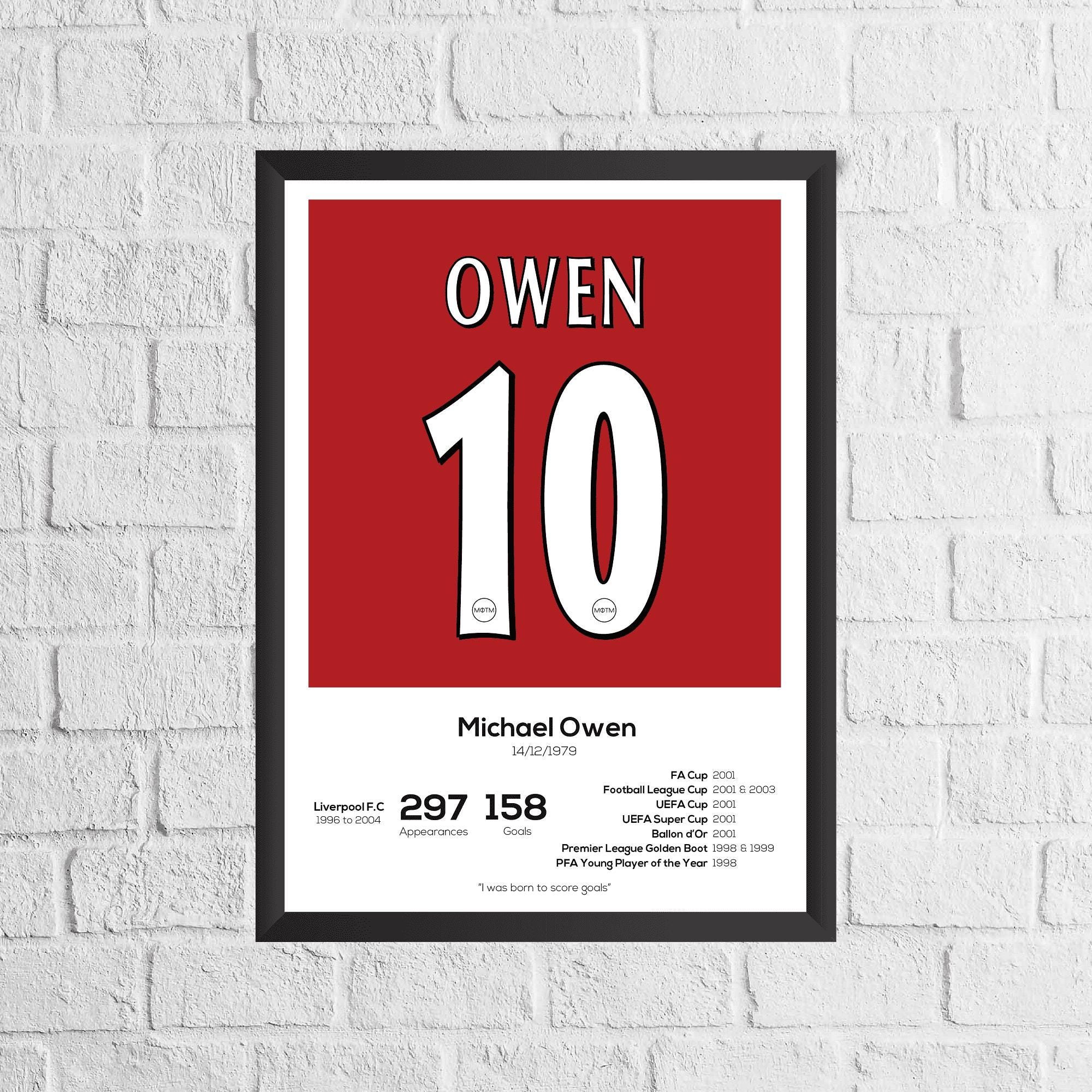 Michael Owen Jersey - Etsy