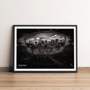 Petco Park San Diego Padres Stadium Black & White Art Print