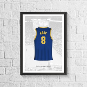 Camiseta de baloncesto personalizada de los Golden State Warriors para fans / Regalo para el Día del Padre / Regalo personalizado de los Warriors / Regalo para el Día del Padre / Regalo para fans de la NBA de GSW