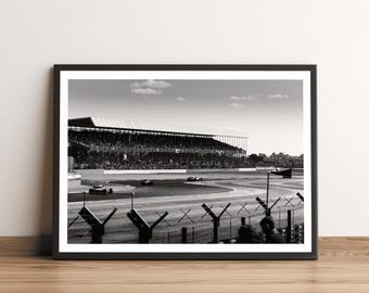 Silverstone British Grand Prix Art Print: Formula 1 Racing Circuit