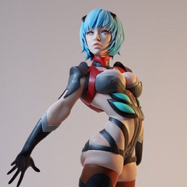 Rei_Anayami(Evangelion_Fan Art//Sculpture à l'échelle en résine ABS non peinte ou entièrement peinte