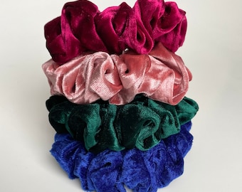 Velvet Hair Scrunchies, Luxury Scrunchies, Giant Scrunchies, Soft Scrunchies