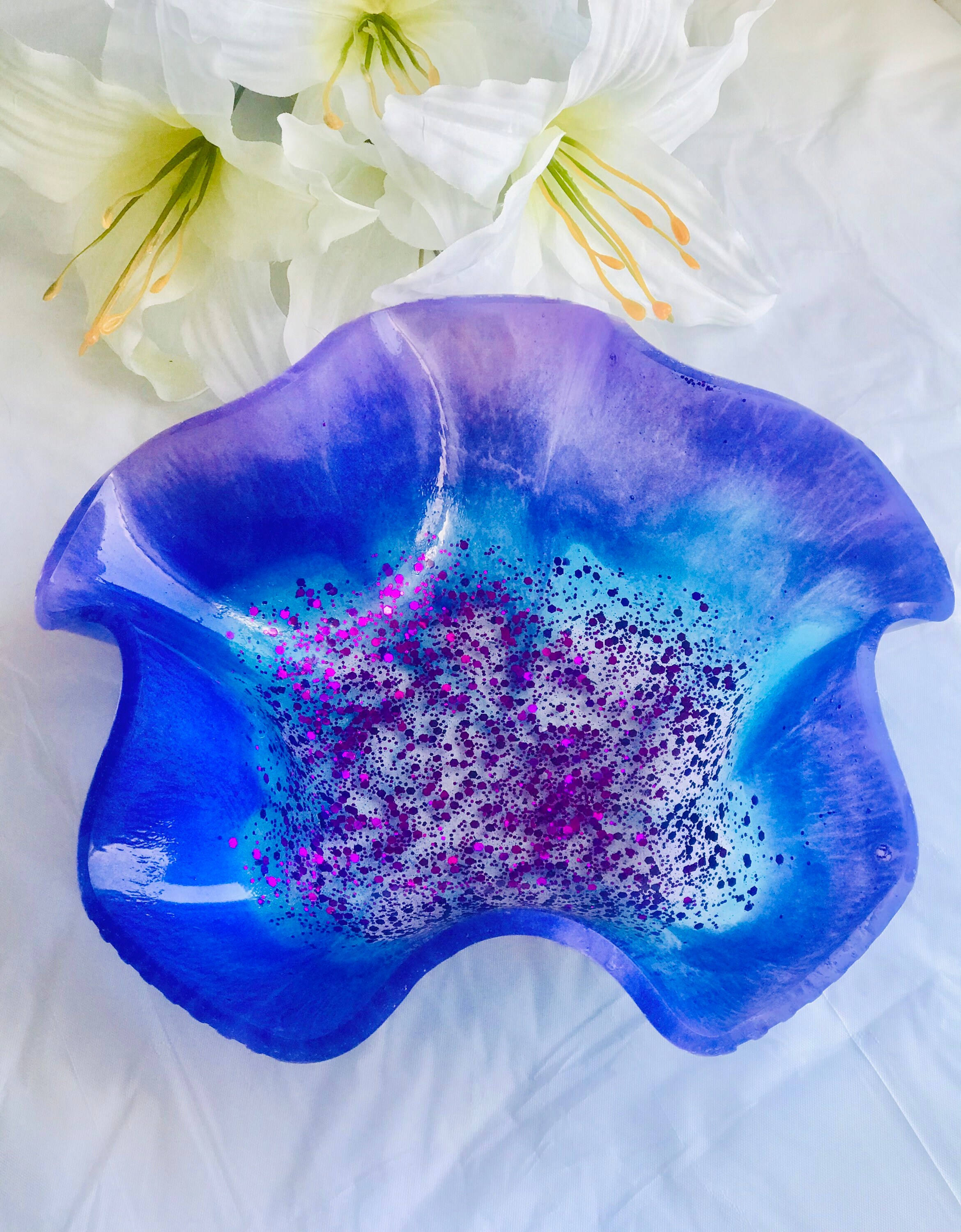 Resin bowl. Epoxy resin vase Etsy