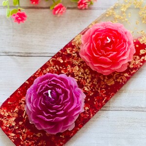 Christmas candle, scented candle, peony candle.