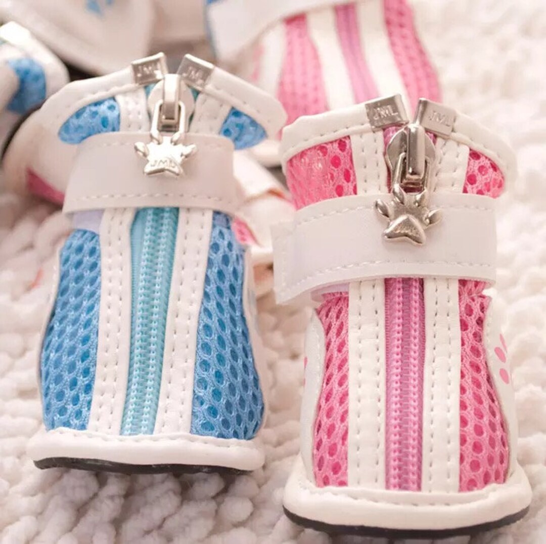 Dog Cat Shoes Soft Breathable Mesh Shoes Pet Boots Paw Etsy