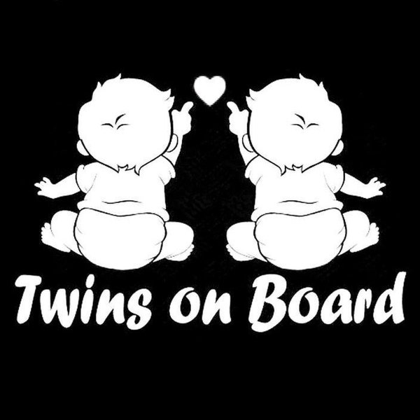 Twins on Board Decal Etsy