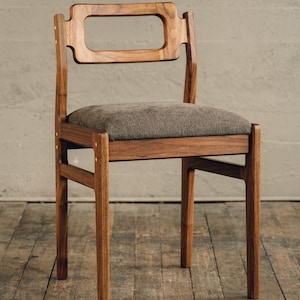 Dining Chair Mid Century Modern Style  in Walnut, Mahogany, White Oak and Cherry