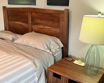 Wood Headboard In King, Queen & California King - Customized Solid Wood Headboard  - Mid Century Modern Bed Headboard | MCM |