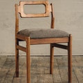 Dining Chair Mid Century Modern Style  in Walnut