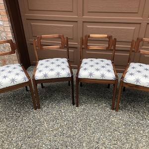 Sillas de comedor modernas, Silla de comedor de nogal, Silla moderna de mediados de siglo, Sillas de comedor de madera, Silla de cocina, Silla de mesa, Silla de sala de estar imagen 7