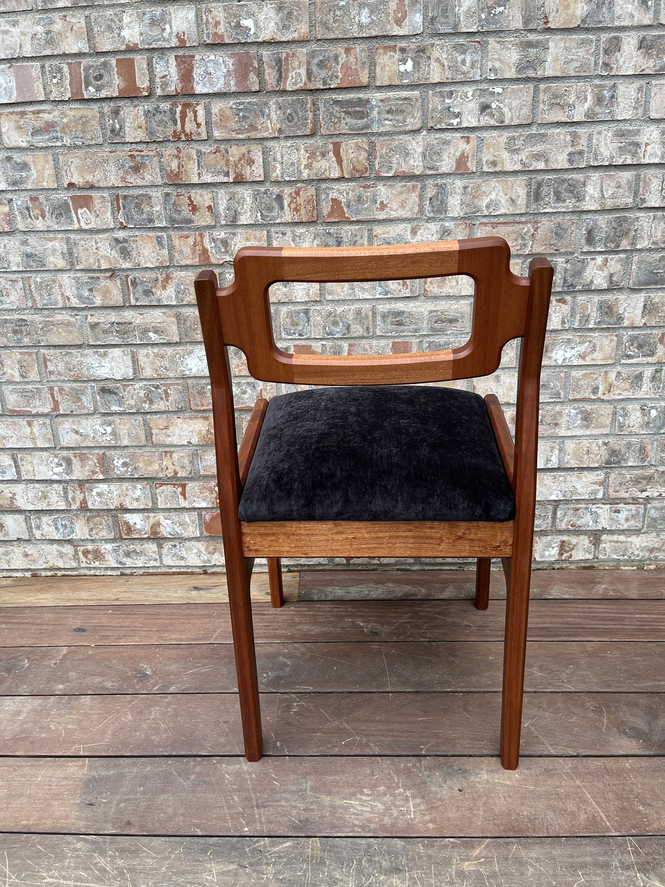Wood Dining Chair, Mid Century Modern Dining Chair, Solid Mahogany