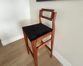 Bar Height Chair Mid Century Modern Style  in Walnut