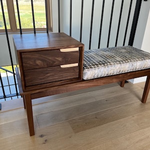 Gossip Bench/Entry Bench Mid Century Modern Style immagine 1
