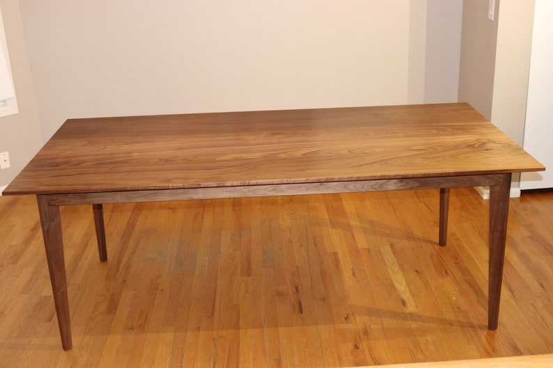 Mid Century Modern Dining Table, Solid Wood Dining Table, Kitchen Table, Dining Room Wood Table, Rustic Modern Kitchen Table, Handmade image 2