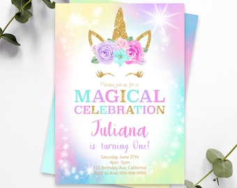 unicorn birthday invitations