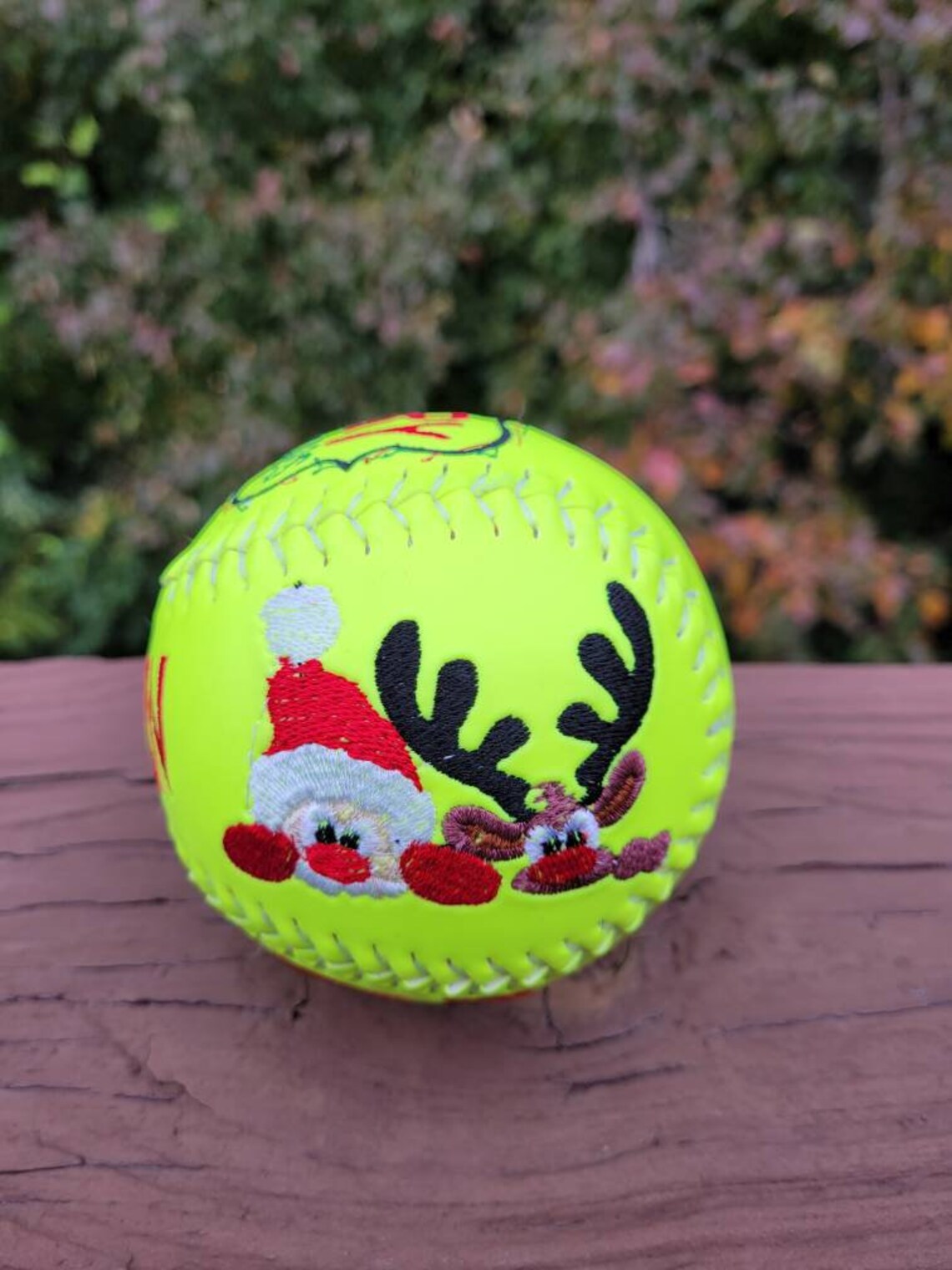 Merry Christmas Embroidered Softball Personalized Gift Etsy