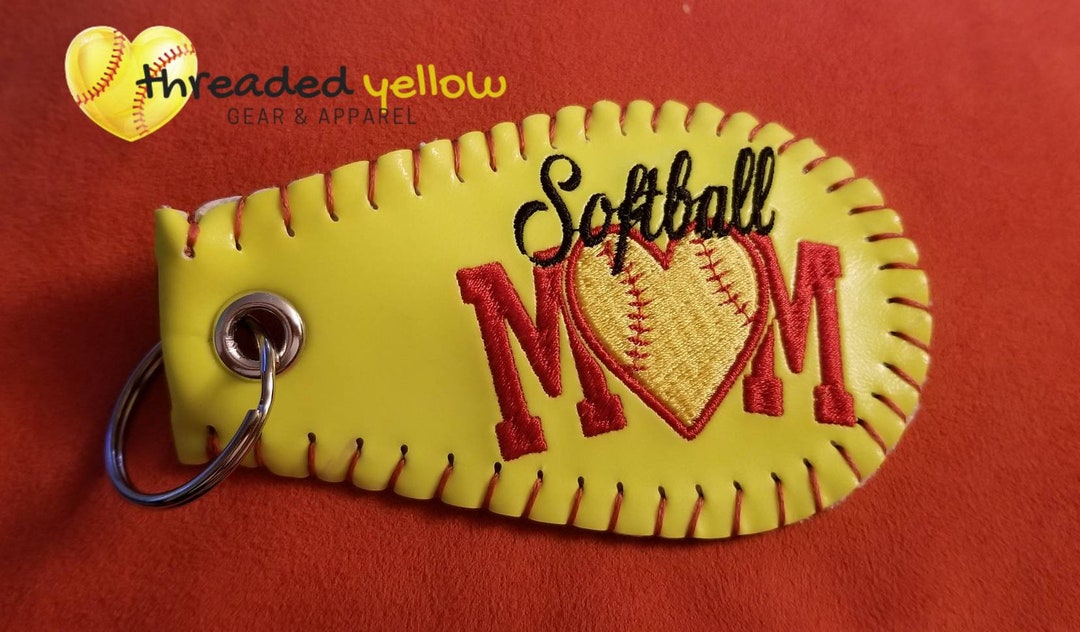 Personalized Softball Mom Keychain Softball Mom Gift Etsy