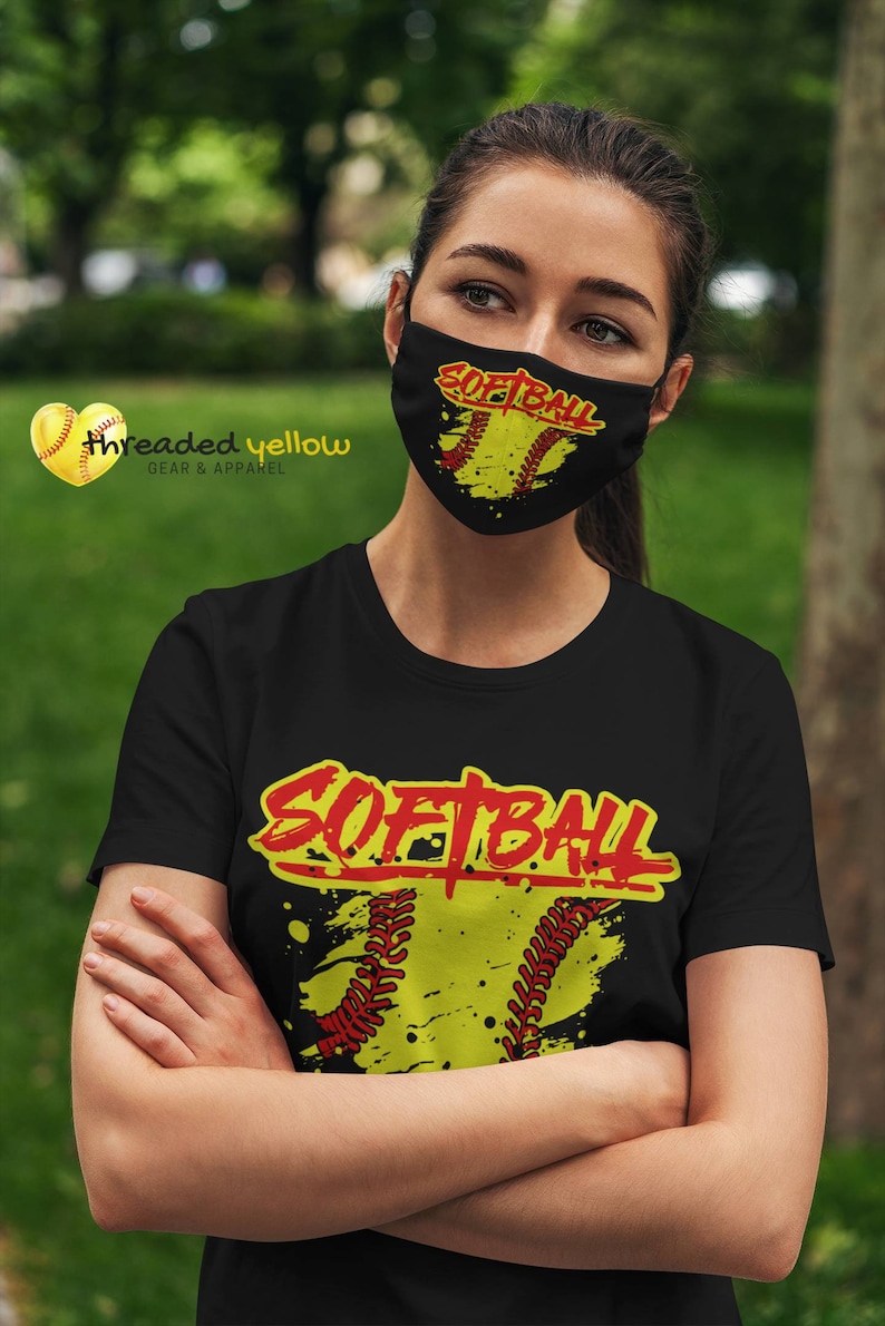 Softball Brush Face Mask Softball Player Face Mask. Softball Etsy