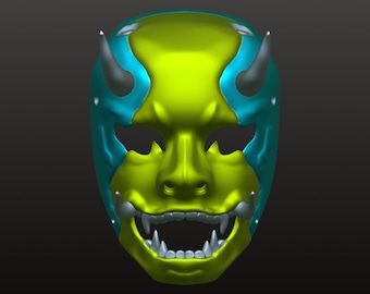 Futuristic Oni Mask - Custom STL File