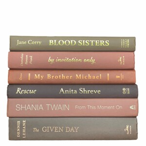 Orange Books - Brown Books - Tan Books - Decorative Books - Staging Books -  Bookcase Decor - Coffee Table Books - Real Books for Decor