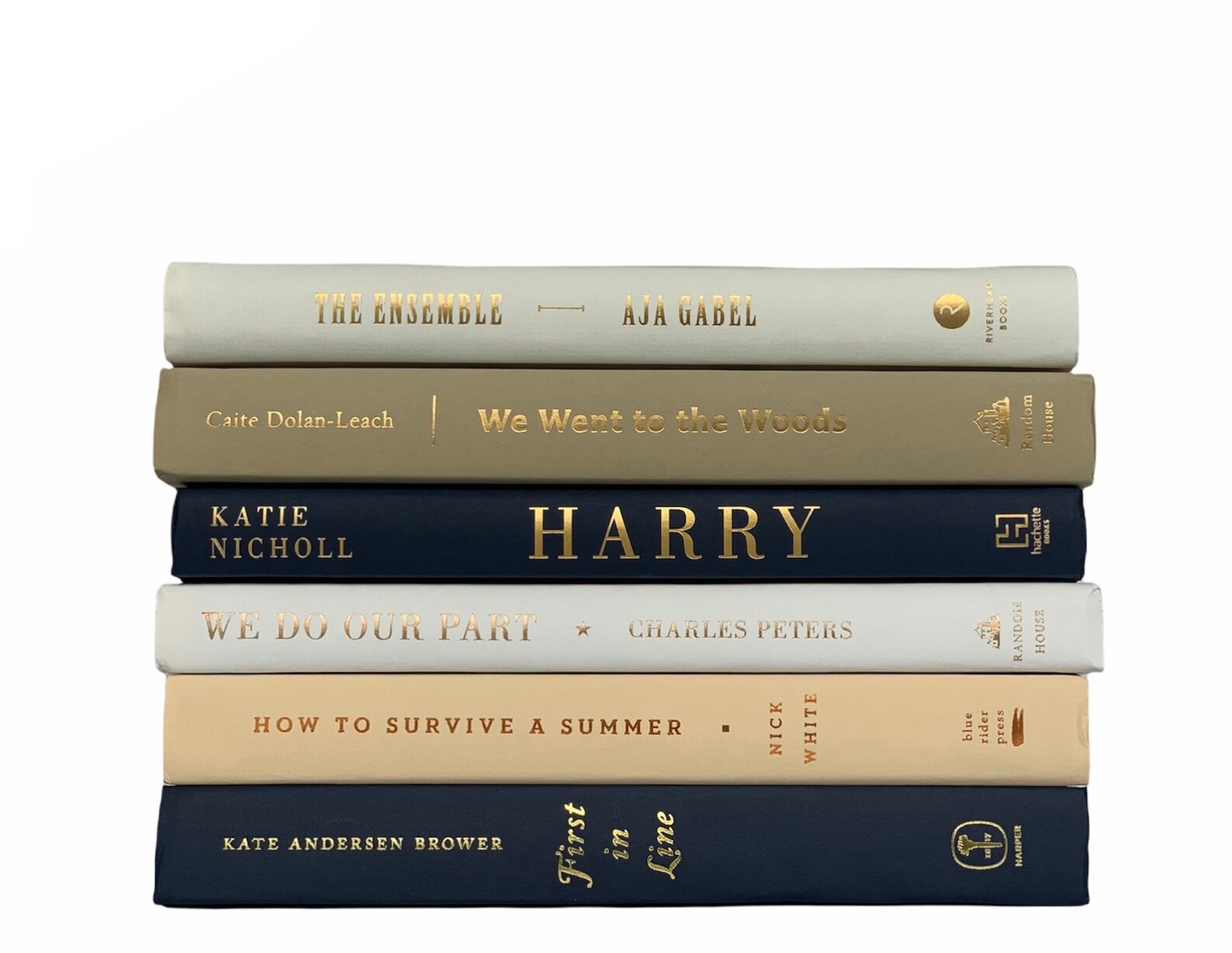 Navy Blue Books Beige Books White Books Decorative Books Etsy