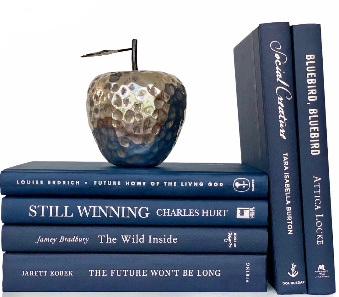 Navy Books Navy Blue Books Decorative Books Staging Books Color Bundle ...