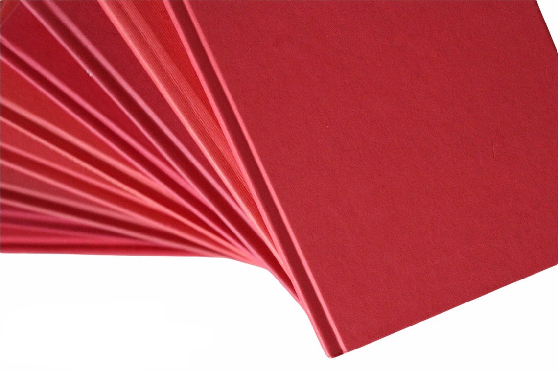 Red Books Decorative Books Staging Books Stack of Books Etsy
