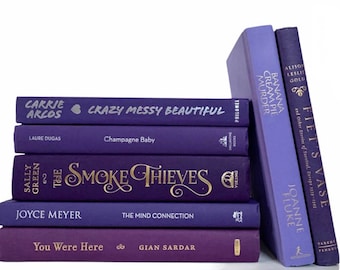 Purple Decorative Books: Modern Staging Books, Home Decor