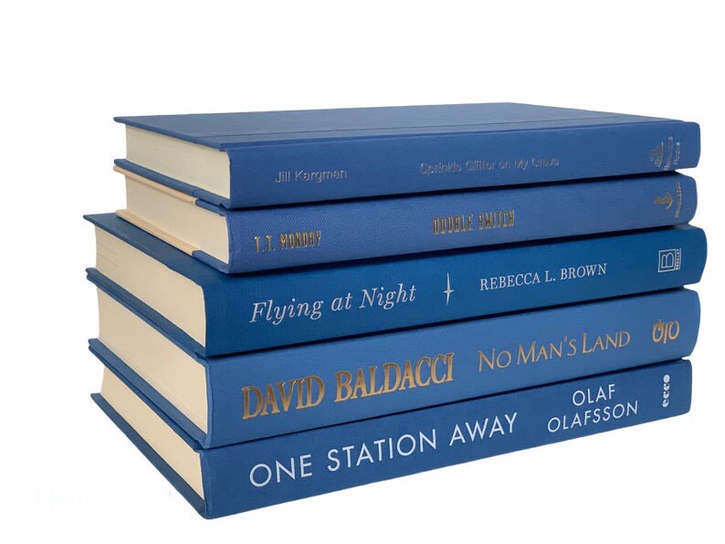 Blue Books Coastal Books Beach Books Decorative Books Etsy