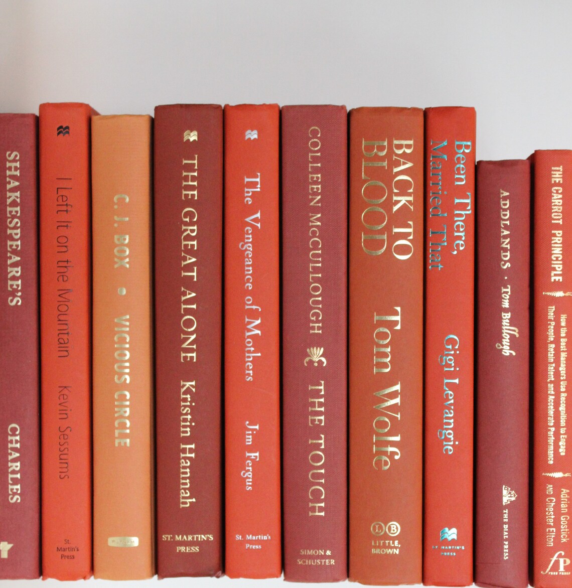 Orange BooksAutumn/Fall Books Authentic Decorative Books Etsy