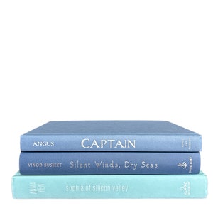 Blue Books, Beach House Books, Coastal Books, Decorative Books, Staging Books, Coffee Table ...