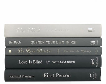 Gray & Black Decorative Books: Modern Staging Books, Set of 5