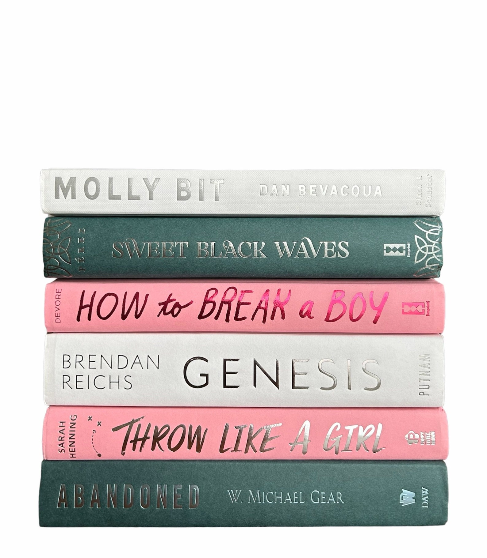 Pink Green & White Books Pink and Green Decor Pink Decor - Etsy