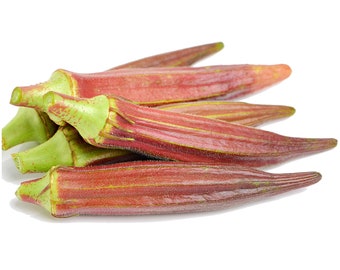 Orange Jing Okra - Heirloom 30 seeds